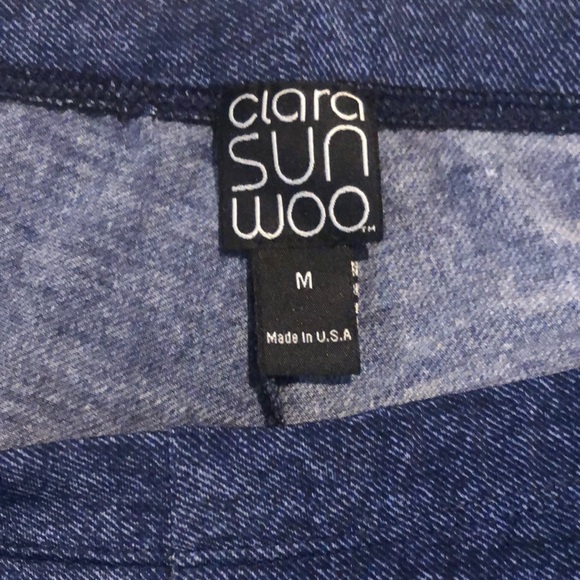 Clara Sun Woo Denim Print Legging Navy Size M - Picture 4 of 6